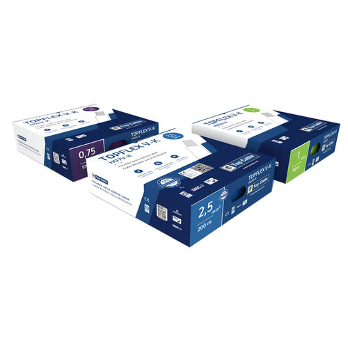 Fil électrique isolé - TOPFLEX V-K H05V-K & H07V-K - Top Cable - en cuivre / souple