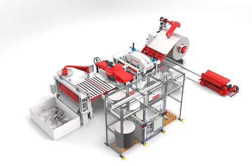 Ligne de découpe à lame oscillante - Elma machine - pour métal / de bobine / de marquage