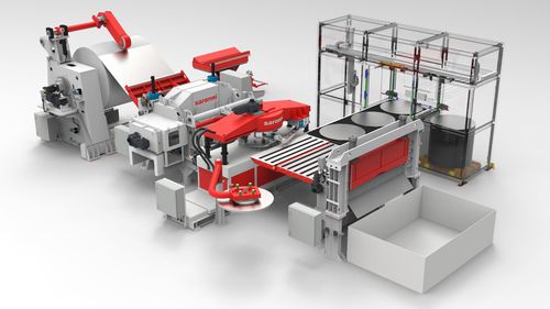 Ligne de découpe de disque - Elma machine - à lame rotative / pour métal / d'empilage