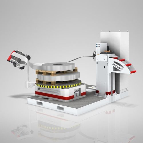 Dévidoir semi-automatique - Elma machine - pour feuillards en acier / horizontal