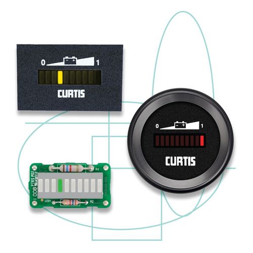 Indicateur de décharge - 12 - 48 VDC | 906 - Curtis Instruments - à LED / pour montage sur panneau / pour batterie