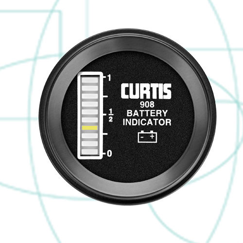 Indicateur de décharge - 12 - 80 VDC | 908 - Curtis Instruments - à LED / sur rail DIN / pour batterie