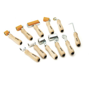 Rouleau de pression avec manche en bois - 297512 - SIEVERT AB - en acier