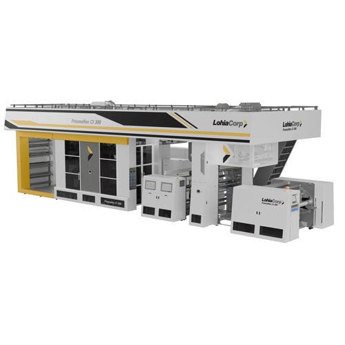 Presse flexographique à tambour central - Prismaflex CI series - Lohia Corp Limited - à 8 couleurs / pour film en plastique