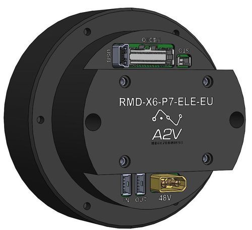 Servomoteur BLDC - RMD-X6-P6-7-ELE-EU - A2V Mécatronique - brushless / 48 V / type pancake