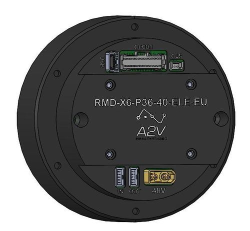 Servomoteur brushless - RMD-X6-P36-40-ELE-EU - A2V Mécatronique - 48 V / type pancake / avec codeur et driver intégrés