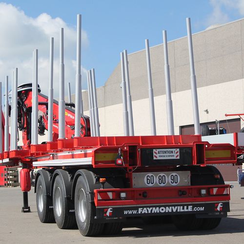 Semi-remorque à plateau - TimberMAX - Faymonville Distribution S.A. - à 3 essieux / à 2 essieux / tractée