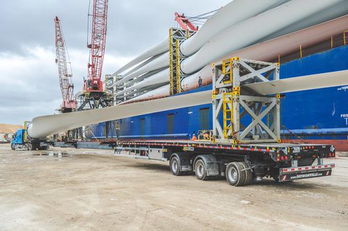 Semi-remorque à plateau - TeleMAX (US) - Faymonville Distribution S.A. - extra-surbaissée / pour éolienne / pour béton