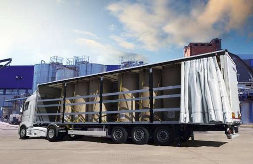 Semi-remorque porte-engin - S.CS PAPER - Schmitz Cargobull - bachée / de paquets / pour flexible