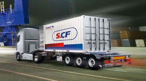 Semi-remorque porte-conteneur - Schmitz Cargobull - gooseneck / à 3 essieux / tractée