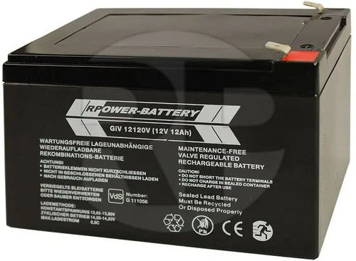 Batterie AGM - GIV12120VP - RP-Technik - RPower Batteries - rectangulaire / CE / ISO