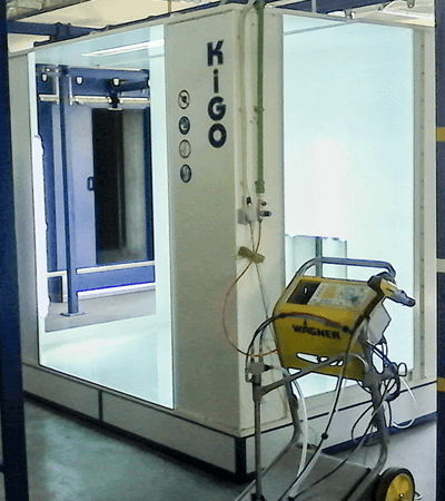 Cabine de poudrage ouverte - PCB S2500 - KIGO O.E. - filtre à cartouche / automatique
