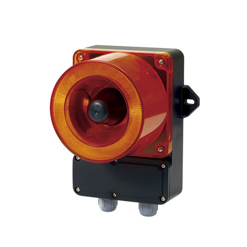 Diffuseur d'alarme sonore avec feu à éclats - QWCD35T - Qlight Co., Ltd. - avec feu permanent / à cornet / électronique