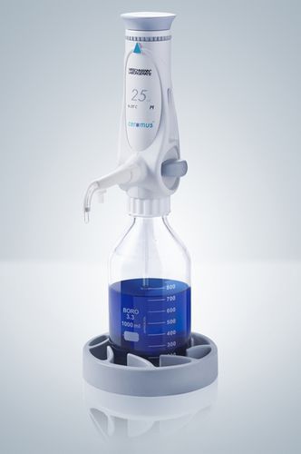 Distributeur manuel - 1 - 50 ml | ceramus® fix series - Hirschmann Laborgeräte GmbH & Co. KG - pour flacon