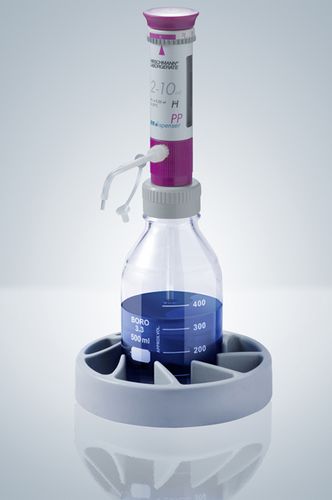 Distributeur manuel - 2 - 60 ml | EM dispenser PP series - Hirschmann Laborgeräte GmbH & Co. KG - pour flacon