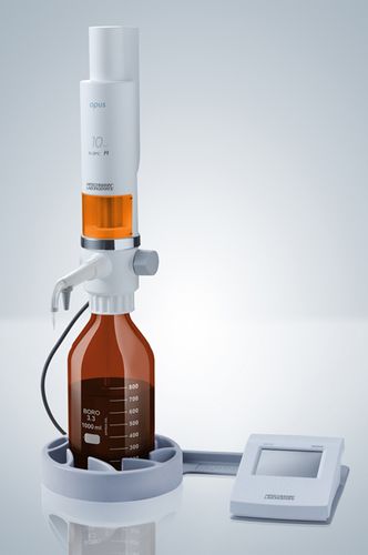 Distributeur motorisé - 10 - 50 ml | opus® series - Hirschmann Laborgeräte GmbH & Co. KG - pour flacon