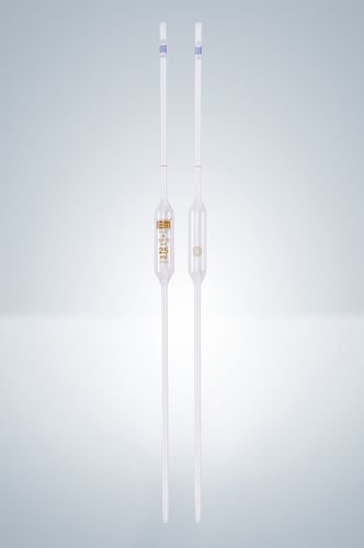 Pipette mono-canal - Hirschmann Laborgeräte GmbH & Co. KG - volumétrique / en chaux sodée / manuelle