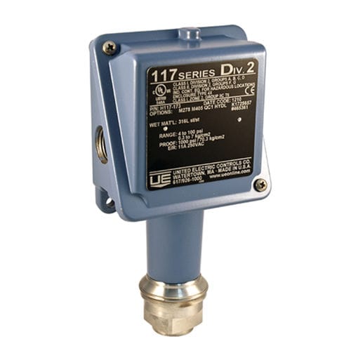 Pressostat-vacuostat électromécanique - 117  - United Electric Controls - différentiel / SPDT / en acier inoxydable