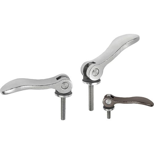 Manette indexable en acier inoxydable - K0647 series - HEINRICH KIPP WERK GmbH & Co. KG - en matière plastique / réglable