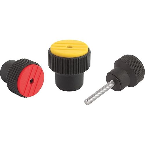 Bouton moleté - K0277 series - HEINRICH KIPP WERK GmbH & Co. KG - fileté / rond / en thermoplastique