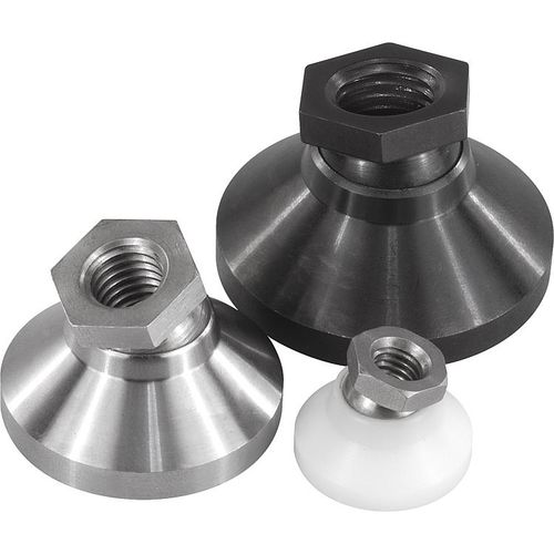 Pied de machine - K0395 series - HEINRICH KIPP WERK GmbH & Co. KG - en acier / en élastomère / en acier inoxydable