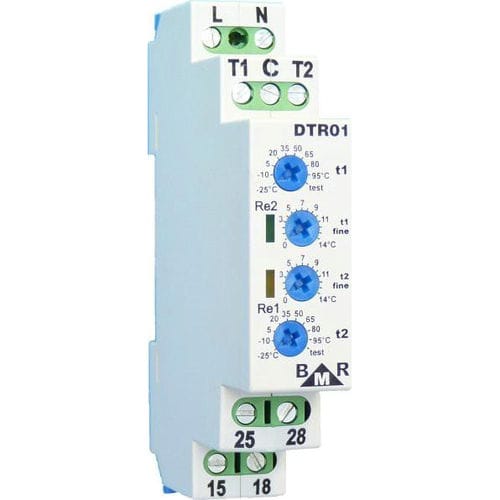 Thermostat CTN - DTR01 - BMR trading - réglable / sur rail DIN / double
