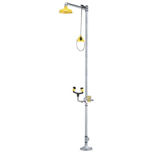 Douche de sécurité sur pied - 01050205 series - ENCON SAFETY PRODUCTS INC. - avec douche oculaire / d'intérieur