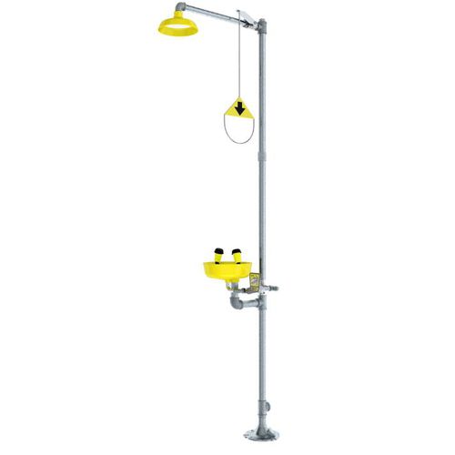 Douche de sécurité sur pied - 01050251 series - ENCON SAFETY PRODUCTS INC. - avec douche oculaire / d'intérieur