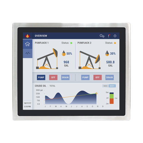 Moniteur TFT-LCD - AEX-119PH - Maple Systems - à technologie capacitive projetée / industriel / pour environnement dangereux
