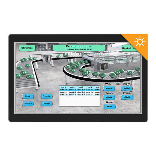 Moniteur TFT-LCD - MON1021APH - Maple Systems - à technologie capacitive projetée / industriel / pour chantier de construction