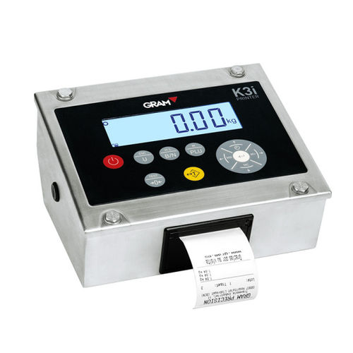 Indicateur de pesage avec imprimante intégrée - Gram K3i Printer Indicator - Gram Group - numérique / affichage LCD / benchtop