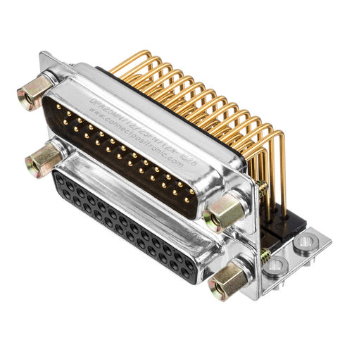 Connecteur double ports - DPB Series - Positronic Industries - d'alimentation électrique / D-Sub / PCB