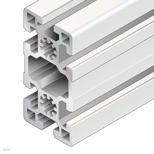 Profilé en aluminium anodisé - 3842553615 - Bosch Rexroth - Assembly Technology - rectangulaire / ouvert