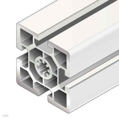 Profilé en aluminium anodisé - 3842557202 - Bosch Rexroth - Assembly Technology - à section rectangulaire / ouvert
