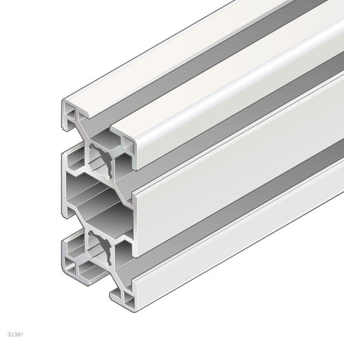 Profilé en aluminium anodisé - 3842557205 - Bosch Rexroth - Assembly Technology - à section rectangulaire / ouvert