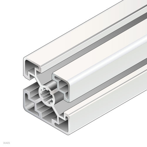 Profilé en aluminium anodisé - 3842557225 - Bosch Rexroth - Assembly Technology - à section rectangulaire / ouvert