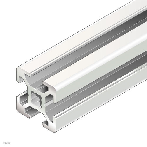 Profilé en aluminium anodisé - 3842517179 - Bosch Rexroth - Assembly Technology - à section rectangulaire / ouvert