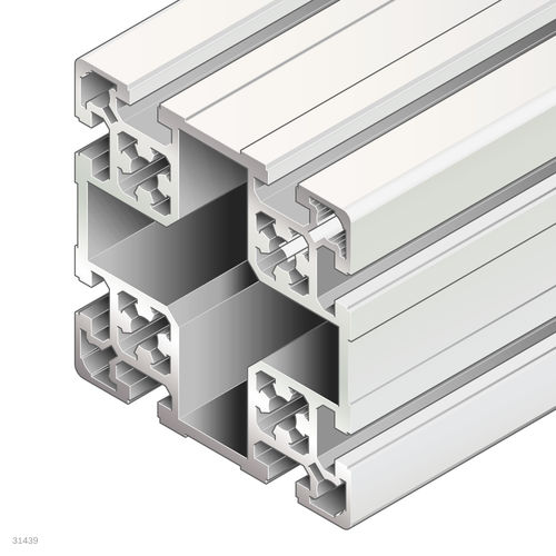 Profilé en aluminium anodisé - 3842529355 - Bosch Rexroth - Assembly Technology - à section rectangulaire / ouvert
