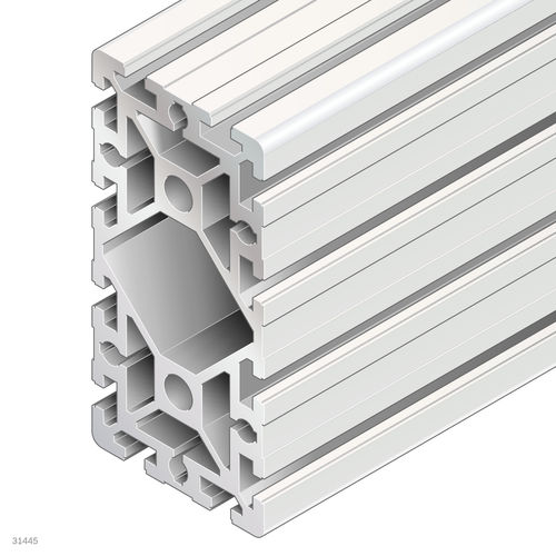 Profilé en aluminium anodisé - 3842553617 - Bosch Rexroth - Assembly Technology - à section rectangulaire / ouvert