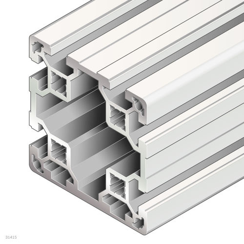 Profilé en aluminium anodisé - 3842536481 - Bosch Rexroth - Assembly Technology - à section rectangulaire / ouvert