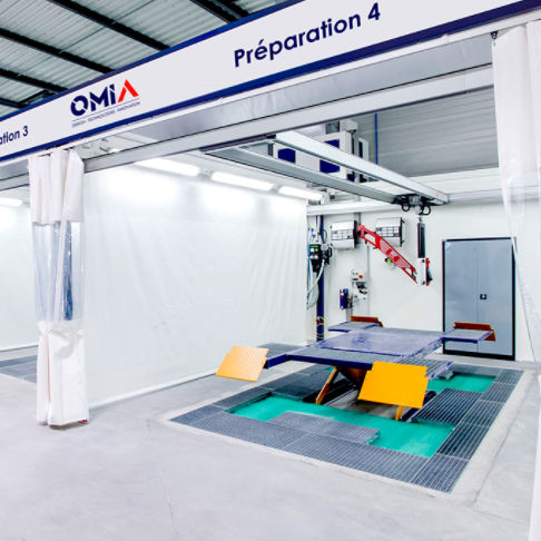 Aire de préparation de fonds avant peinture - OMIA