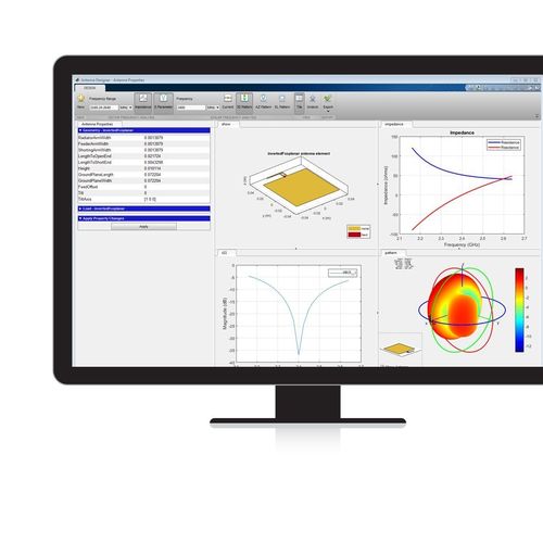 Logiciel de conception de schémas - Antenna Toolbox™ - The MathWorks - de visualisation / d'analyse / 2D-3D