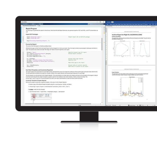 Logiciel de reporting - MATLAB Report Generator™ - The MathWorks - automatisé