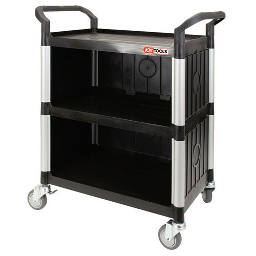 Chariot d'atelier - 800.0021 - Kstools  - en plastique / 3 niveaux / avec frein