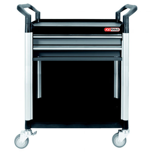 Chariot d'atelier - 800.0031 - Kstools  - en plastique / 2 niveaux / à tiroir
