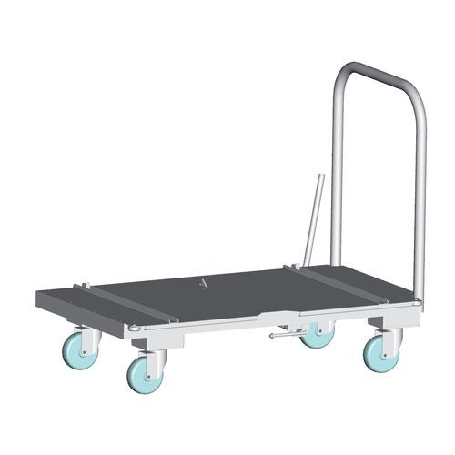 Chariot de transport - SY 5010/2 - alvi - en acier inoxydable / en polyuréthane / à plate-forme