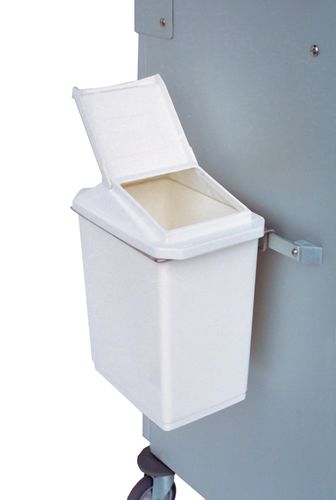 Poubelle avec couvercle - BLDNG0001 - alvi - en plastique / à chargement vertical / pour déchets médicaux