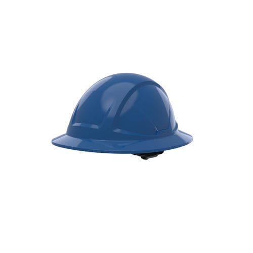 Casque de chantier - Radius Unvented Full Brim Helmet - Globus Group - résistant aux chocs / blanc / jaune