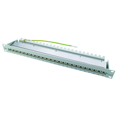 Panneau de brassage 19" - 100007016 - TELEGARTNER - modulaire / RJ45