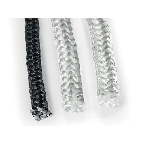 Garniture tressée en fibre de verre - 3227TR-3227TNR - TEXPACK - résistante aux produits chimiques / à résistance élevée / pour fours et étuves